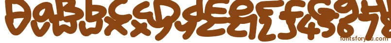Fonte KidMarker – fontes marrons em um fundo branco