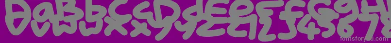 KidMarker Font – Gray Fonts on Purple Background