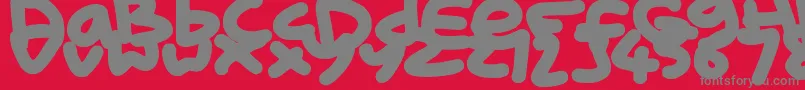 KidMarker Font – Gray Fonts on Red Background