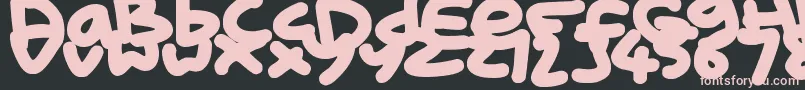 KidMarker-Schriftart – Rosa Schriften auf schwarzem Hintergrund