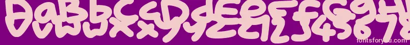 KidMarker-Schriftart – Rosa Schriften auf violettem Hintergrund