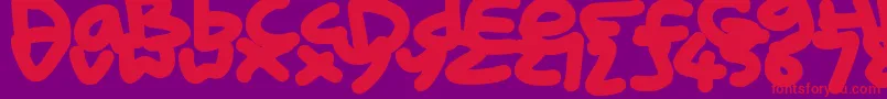 Weitere Informationen zur KidMarker-Schriftart KidMarker-Schriftart – Rote Schriften auf violettem Hintergrund