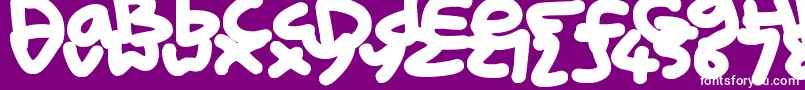 fuente KidMarker – Fuentes Blancas Sobre Fondo Morado