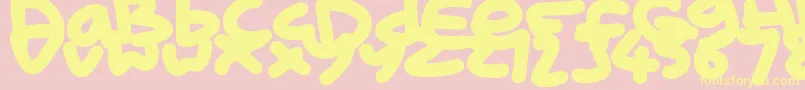 KidMarker Font – Yellow Fonts on Pink Background