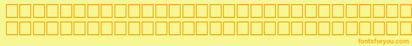 フォントSvfwfb – オレンジの文字が黄色の背景にあります。