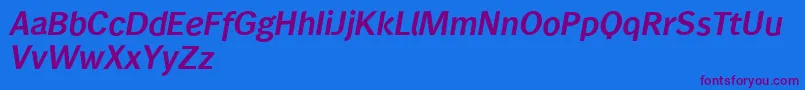 Wendelinreduced76halbfettkursiv Font – Purple Fonts on Blue Background