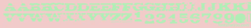 GatecrasherTexan Font – Green Fonts on Pink Background