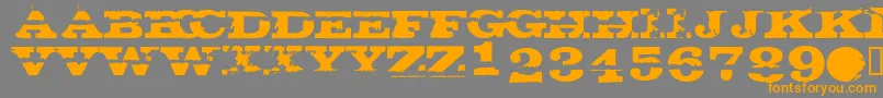 Saiba mais sobre a fonte GatecrasherTexan Fonte GatecrasherTexan – fontes laranjas em um fundo cinza