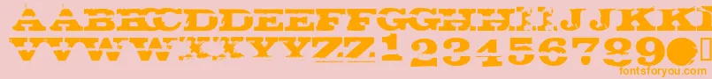 GatecrasherTexan Font – Orange Fonts on Pink Background