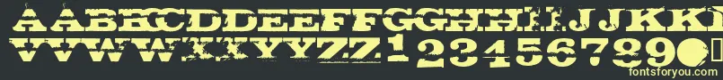 GatecrasherTexan Font – Yellow Fonts on Black Background