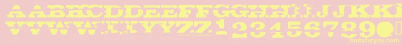 GatecrasherTexan Font – Yellow Fonts on Pink Background