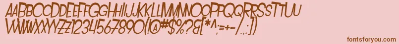 Police SfIntoxicatedBluesExtendedOblique – polices brunes sur fond rose