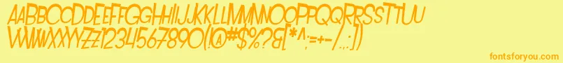 En savoir plus sur la police SfIntoxicatedBluesExtendedOblique Police SfIntoxicatedBluesExtendedOblique – polices orange sur fond jaune
