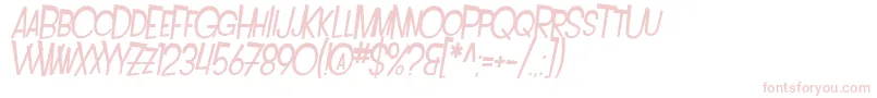 Police SfIntoxicatedBluesExtendedOblique – polices roses sur fond blanc