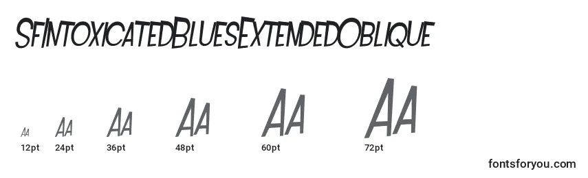 Размеры шрифта SfIntoxicatedBluesExtendedOblique