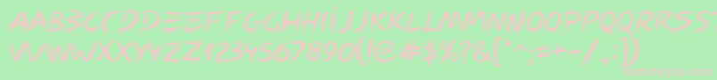 Шрифт Carybe – розовые шрифты на зелёном фоне