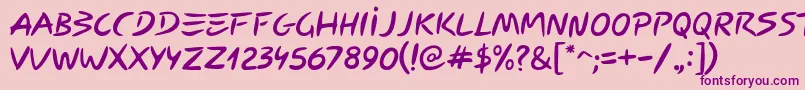 Шрифт Carybe – фиолетовые шрифты на розовом фоне