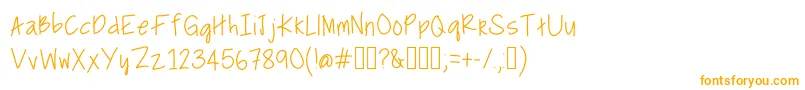 BullfrogsAndButterflies Font – Orange Fonts on White Background