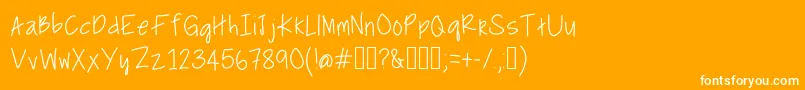 BullfrogsAndButterflies Font – White Fonts on Orange Background