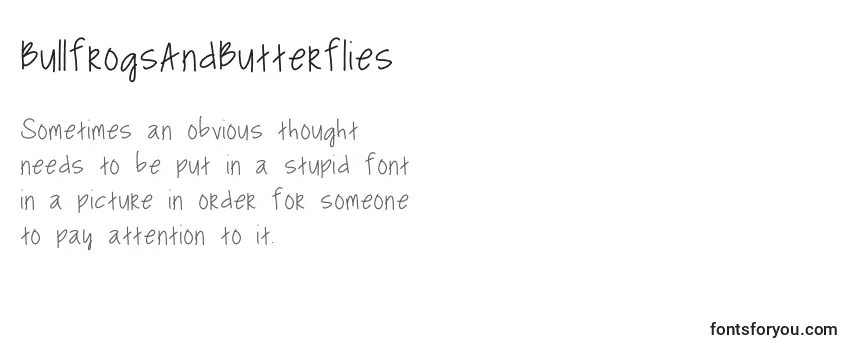 BullfrogsAndButterflies Font