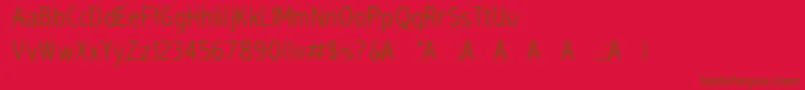 Sleep-Schriftart – Braune Schriften auf rotem Hintergrund