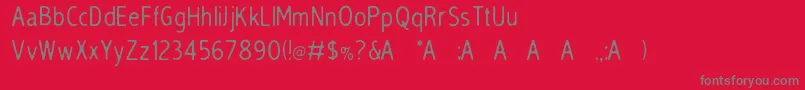 Sleep Font – Gray Fonts on Red Background