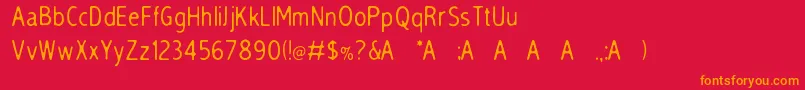 Sleep Font – Orange Fonts on Red Background