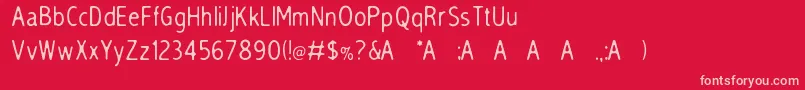 Sleep Font – Pink Fonts on Red Background