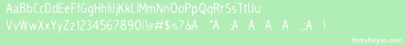 Sleep Font – White Fonts on Green Background