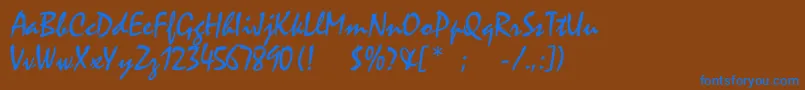 Подробнее о шрифте Rogerscriptc Шрифт Rogerscriptc – синие шрифты на коричневом фоне