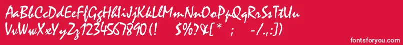 Rogerscriptc Font – White Fonts on Red Background