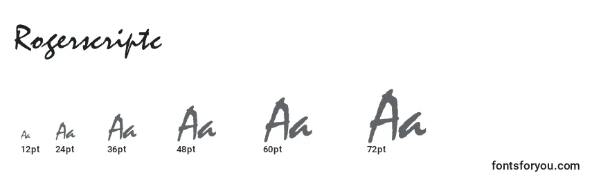 Rogerscriptc Font Sizes