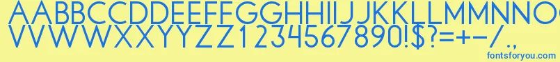 Libbyregular Font – Blue Fonts on Yellow Background