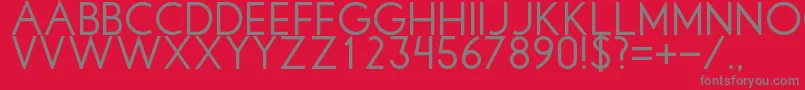 フォントLibbyregular – 赤い背景に灰色の文字