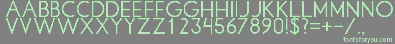 Police Libbyregular – polices vertes sur fond gris