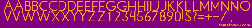 Libbyregular Font – Orange Fonts on Purple Background