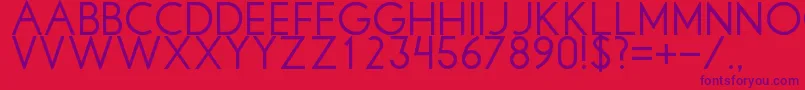Libbyregular Font – Purple Fonts on Red Background