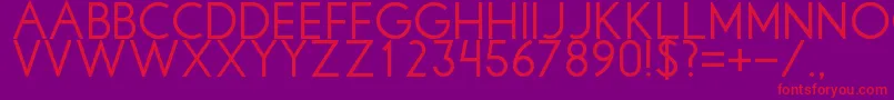 フォントLibbyregular – 紫の背景に赤い文字