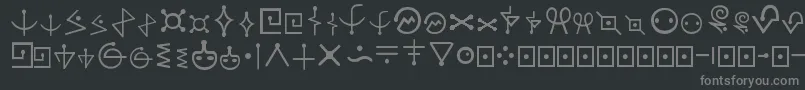 フォントFrFal1 – 黒い背景に灰色の文字