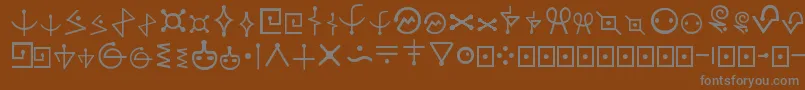 フォントFrFal1 – 茶色の背景に灰色の文字