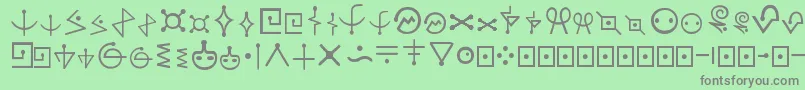 フォントFrFal1 – 緑の背景に灰色の文字