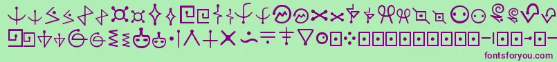 FrFal1 Font – Purple Fonts on Green Background