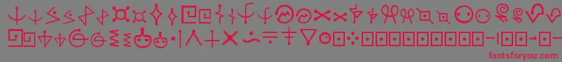 FrFal1 Font – Red Fonts on Gray Background