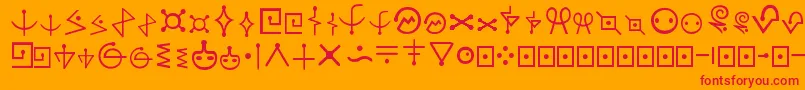 FrFal1 Font – Red Fonts on Orange Background