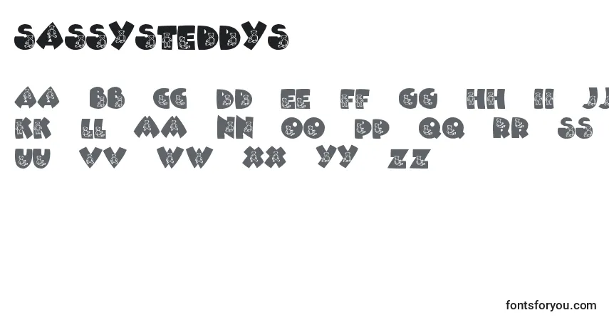 SassysTeddys2 font – alphabet, numbers, special characters