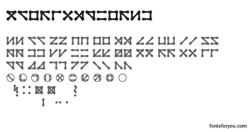 Шрифт QBertsFuneral – алфавит, цифры, специальные символы