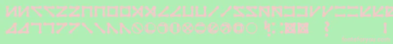 QBertsFuneral Font – Pink Fonts on Green Background