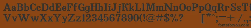 Bruskovaya120-fontti – mustat fontit ruskealla taustalla