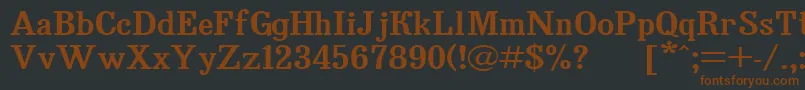 Шрифт Bruskovaya120 – коричневые шрифты на чёрном фоне