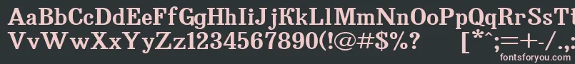 フォントBruskovaya120 – 黒い背景にピンクのフォント